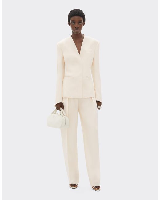 Ferrari White Shantung Silk Jacket