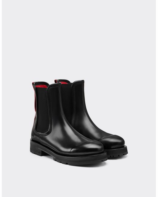 Ferrari Black Chelsea Ankle Boot for men