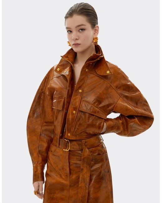 Ferrari Brown Bomber Jacket