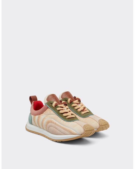 Ferrari White Suede, Nappa And Nylon Sneakers