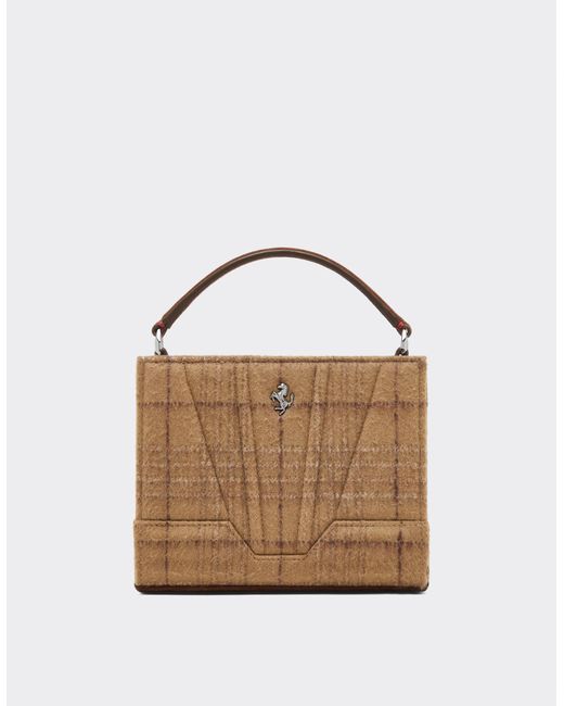 Ferrari Brown Gt Micro Tote Bag