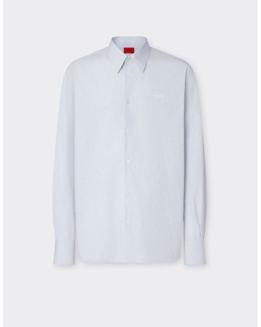 Camisa De Algodón Multirayas Ferrari de hombre de color White