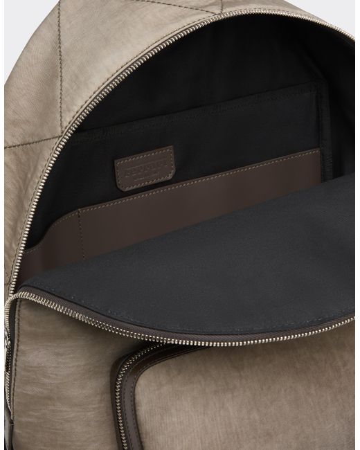 Ferrari Natural Nylon And Leather Backpack for men