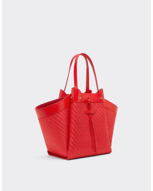 Tote Bag Grande di Ferrari in Red