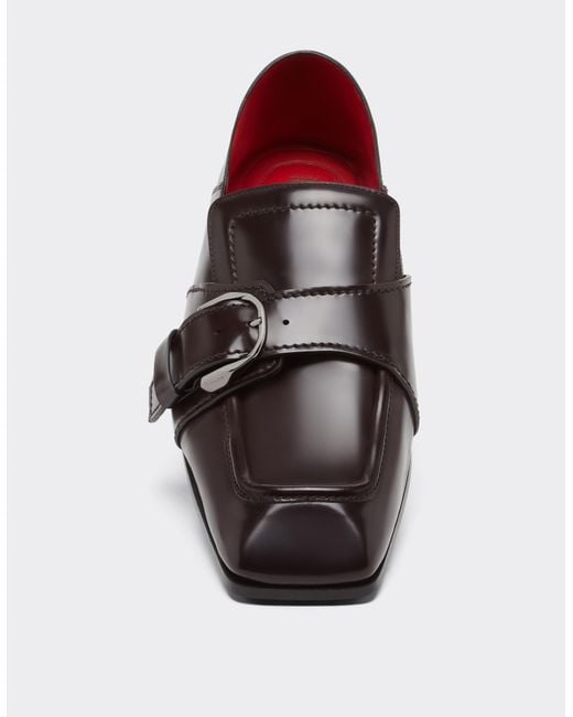 Ferrari White Brushed Leather Loafers for men