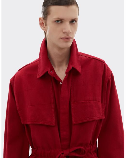 Ferrari Red Denim Jacket for men