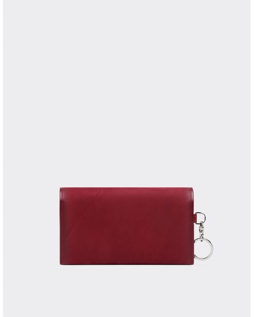 Ferrari Red Nubuck Eyeglass Case for men