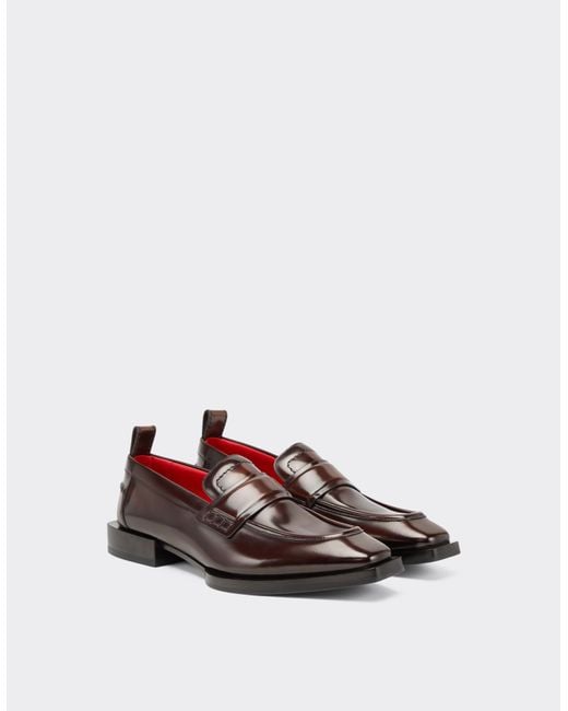 Ferrari White Handcrafted Loafers for men