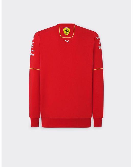 Felpa Replica Team Scuderia 2024 di Ferrari in Red da Uomo
