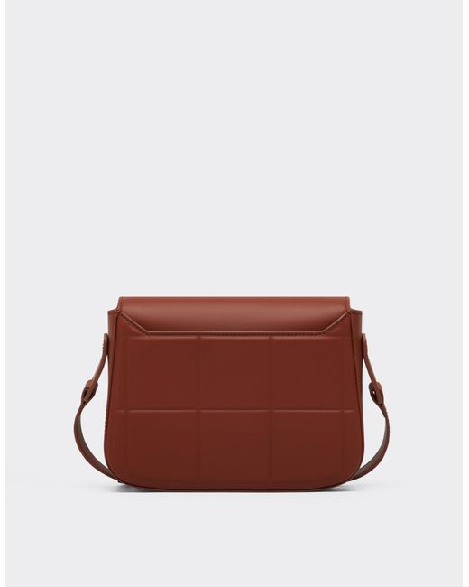 Ferrari Brown Leather Messenger Bag for men