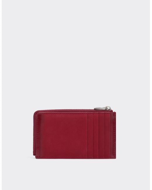 Ferrari Red Wallet With Zip for men