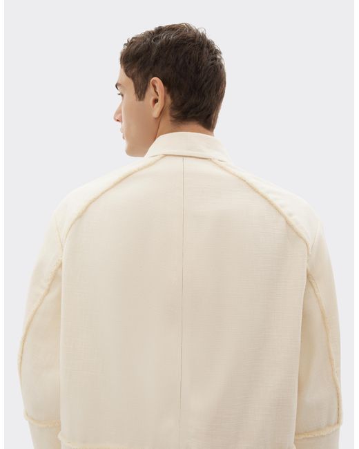 Ferrari Natural Malfilè Cotton Jacket for men
