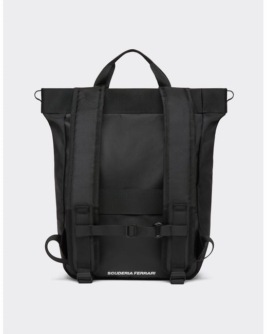 Ferrari Black Tote Backpack With Scudetto