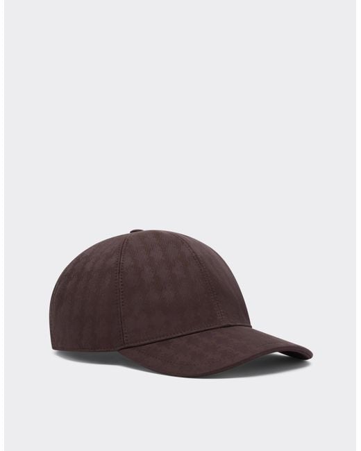 Ferrari Brown Baseball Cap With Monogram Pony Motif