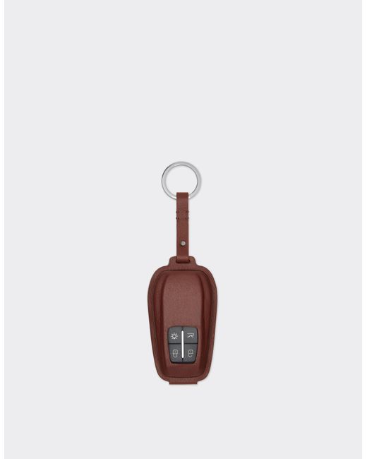 Ferrari White Leather Keychain for men