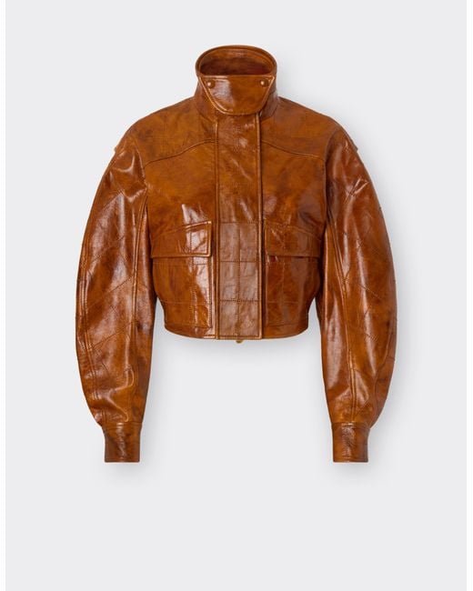 Ferrari Brown Bomber Jacket