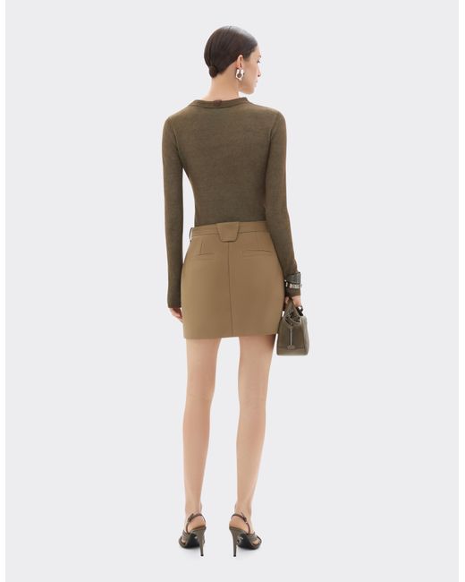 Ferrari Natural Technical Cotton Skirt