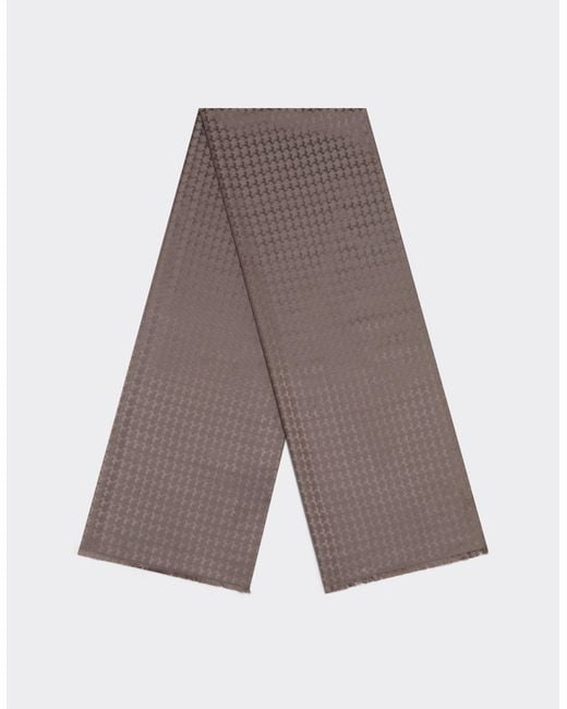 Ferrari Brown Wool And Silk Scarf