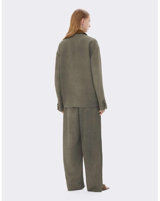 Ferrari Gray Viscose Cady Trousers With Washed Effect