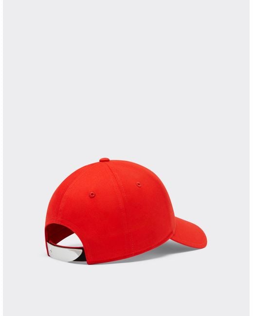 Ferrari Red Baseballkappe Mit Gesticktem -Logo