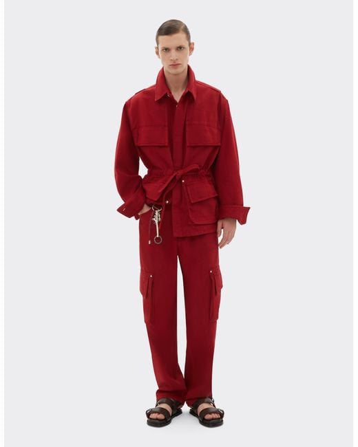 Ferrari Red Denim Jacket for men
