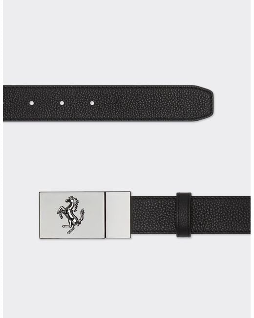 Ferrari Black Reversible Leather Belt for men