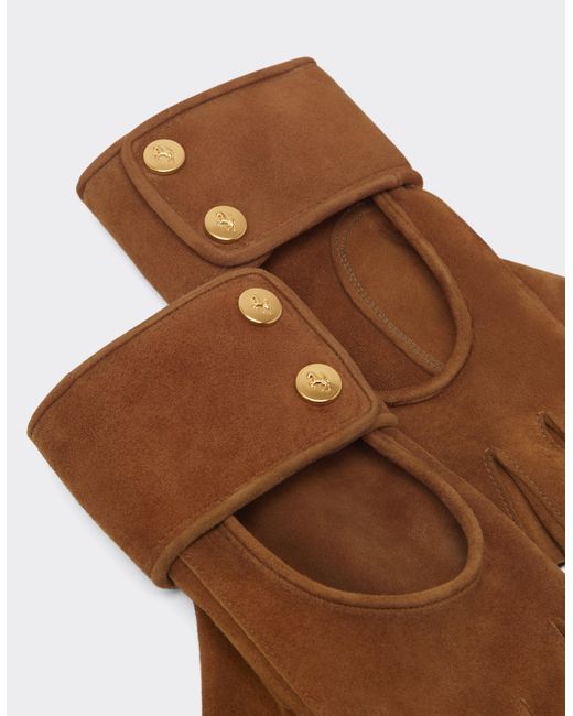 Ferrari Brown Fingerless Gloves