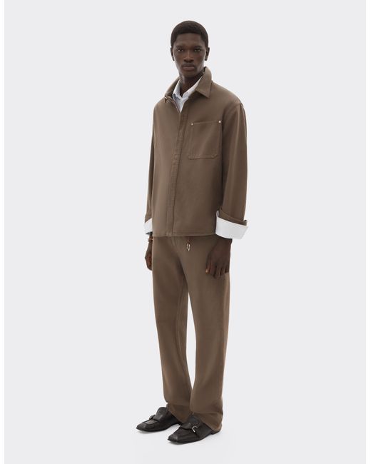 Ferrari Brown Denim Trousers for men