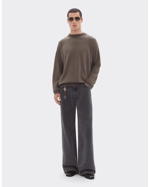 Ferrari Brown Cotton And Silk Sweater With Logo for men