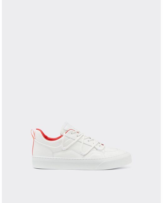 Ferrari White Leather Trainers for men