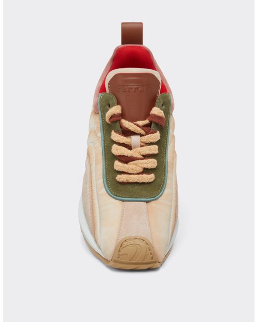 Ferrari White Suede, Nappa And Nylon Sneakers