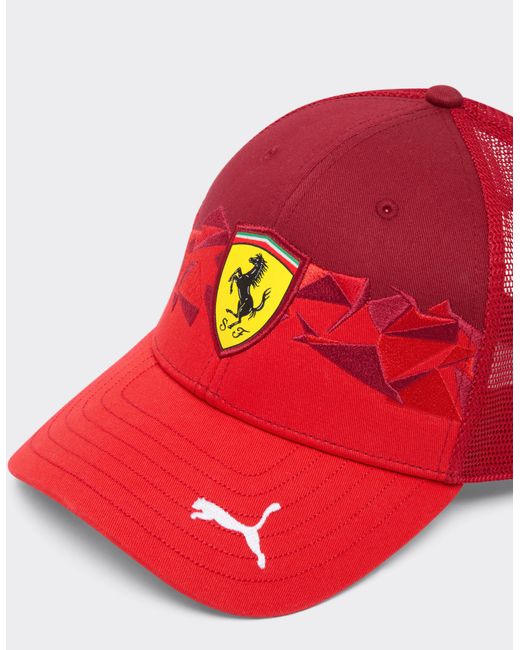 Ferrari Red Puma Baseball Cap For Scuderia Hp Las Vegas Special Edition