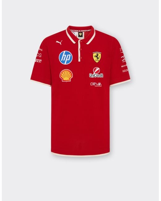 Polo Puma Per Scuderia Hp Shanghai Special Edition di Ferrari in Red da Uomo