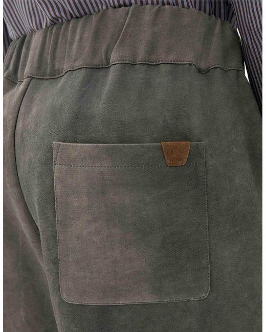 Ferrari Gray Viscose Cady Shorts With Elasticated Waist for men