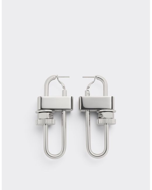 Ferrari White Metal Earrings