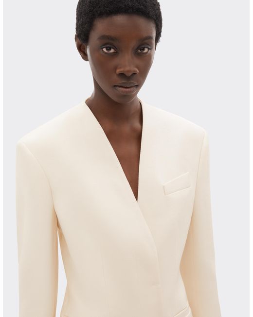 Ferrari White Shantung Silk Jacket