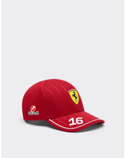 Ferrari Red Puma For Scuderia Hp 2025 Leclerc Baseball Cap