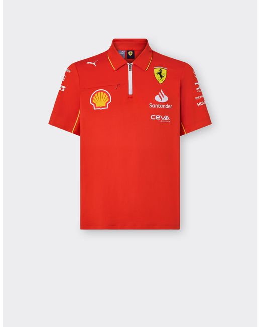 Ferrari Red Team Pro Puma Polo For Scuderia for men