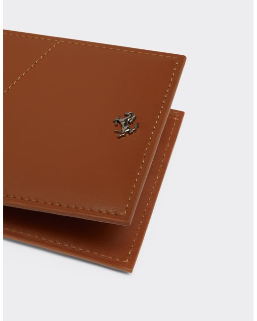 Ferrari White Smooth Leather Horizontal Wallet