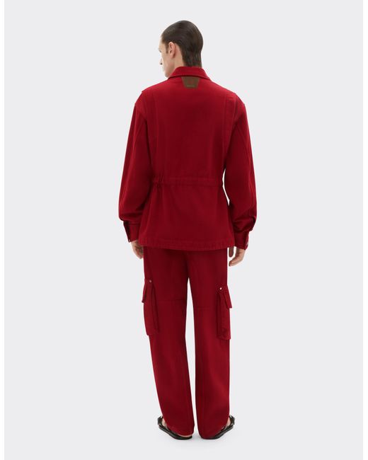 Ferrari Red Denim Jacket for men