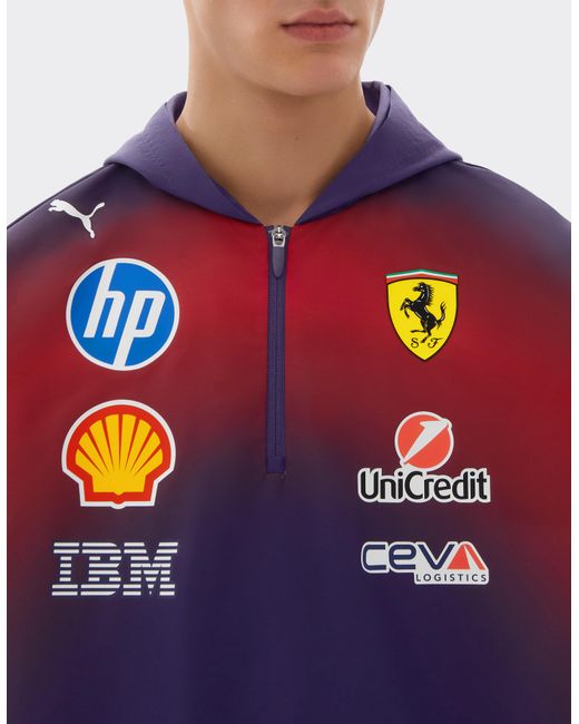 Ferrari Blue Puma Replica Hoodie For Scuderia Hp China 2026 for men