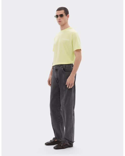 Ferrari Yellow Cotton T-Shirt With Logo for men