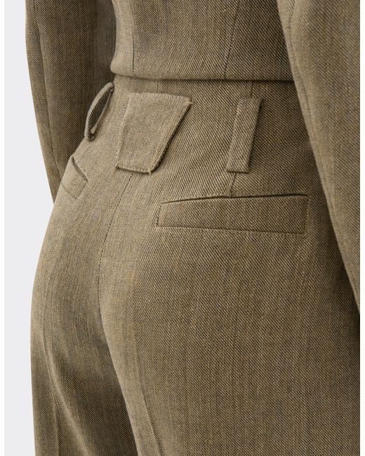 Ferrari Natural Linen And Cotton Twill Trousers