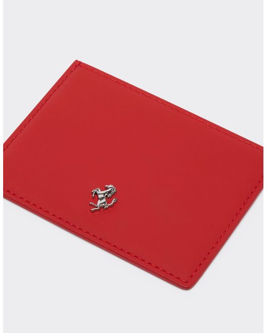 Ferrari Red Second Life Leather Card Holder