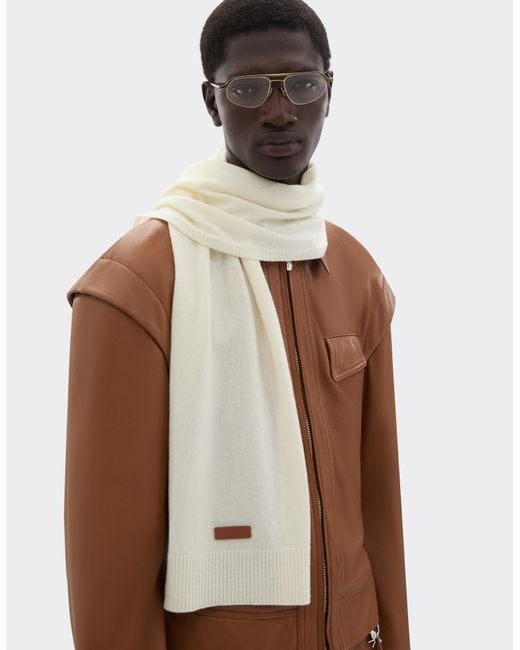 Ferrari White Cashmere Scarf