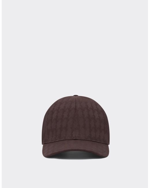 Ferrari Brown Baseball Cap With Monogram Pony Motif