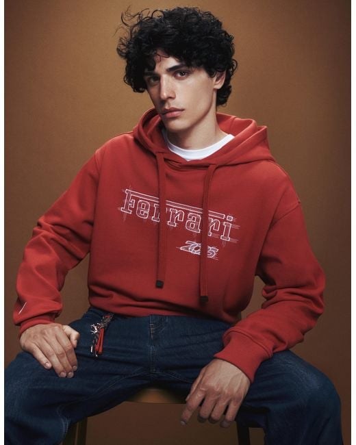 Ferrari Red Cotton Sweatshirt For The 2026 Monaco Grand Prix for men