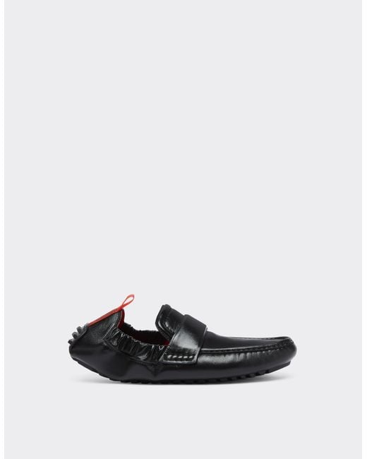 Ferrari White Nappa Leather Driver Shoe for men