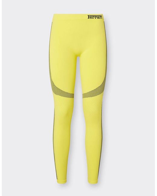 Ferrari Leggings Made Of Technical Fabric in Yellow | Lyst