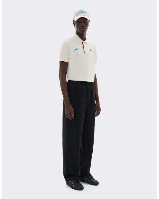 Ferrari White Scuderia Miami 2026 Polo Shirt for men